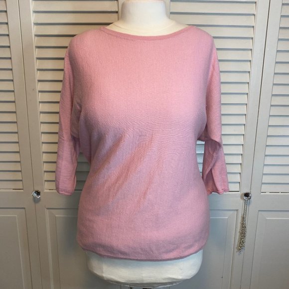 MAGASCHONI WOOL BLEND PULLOVER 3/4 SLEEVE SWEATER - Picture 1 of 5